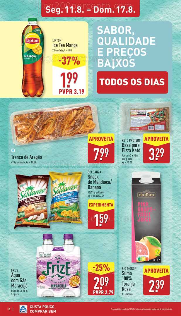 Antevisão Folheto ALDI Promoções de 11 a 17 agosto all