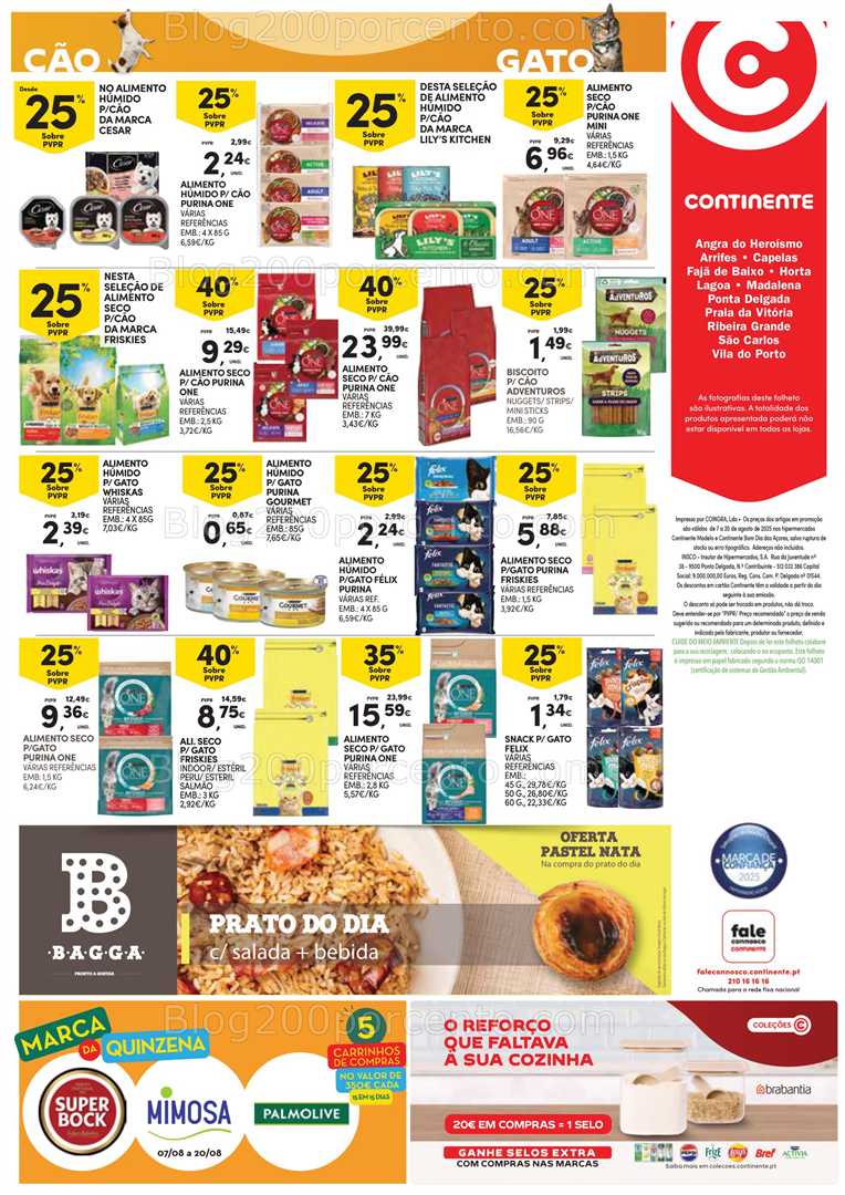 Antevisão Folheto CONTINENTE Açores Promoções de 7 a 20 agosto all