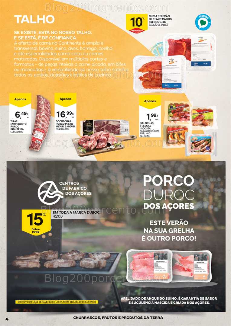 Antevisão Folheto CONTINENTE Churrascos Açores Promoções de 29 julho a 11 agosto all