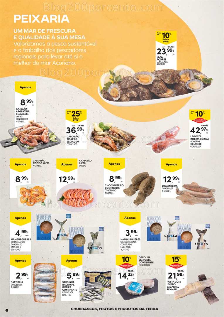 Antevisão Folheto CONTINENTE Churrascos Açores Promoções de 29 julho a 11 agosto all