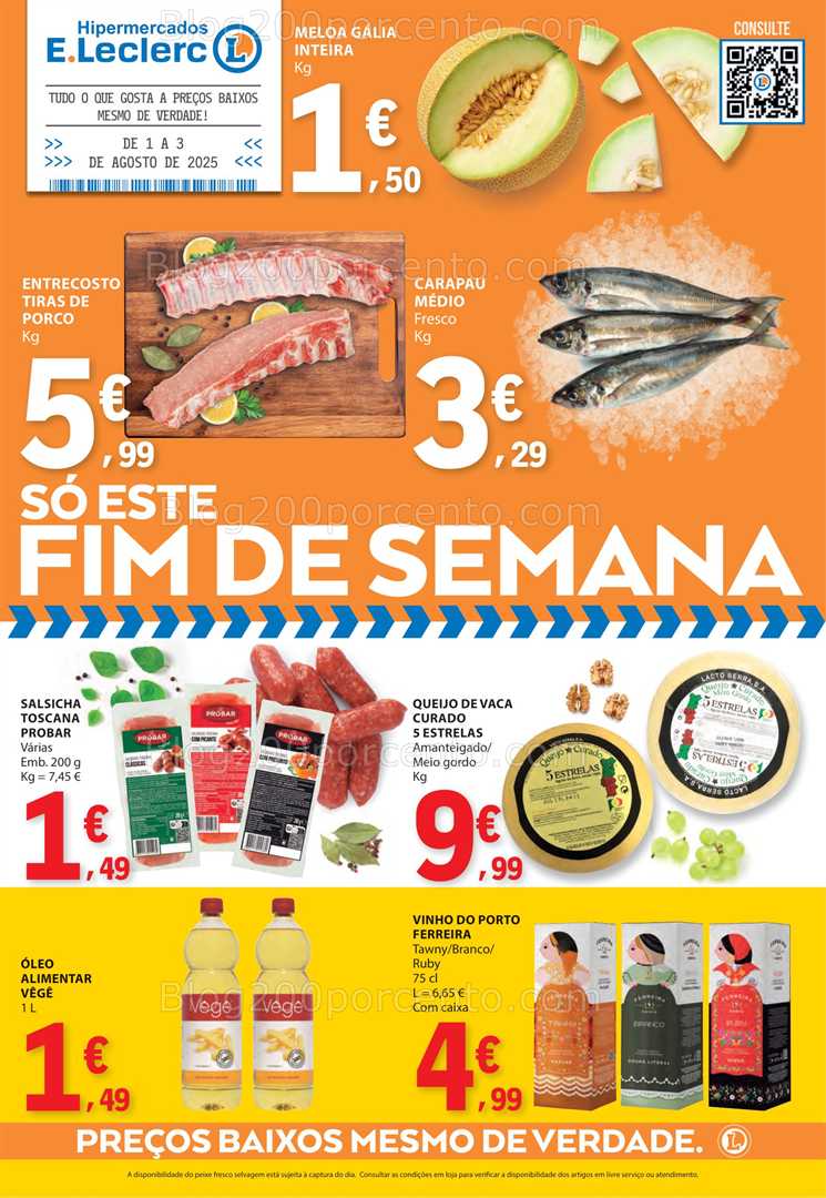 Antevisão Folheto E-LECLERC Promoções Fim de Semana - 1 a 3 agosto all
