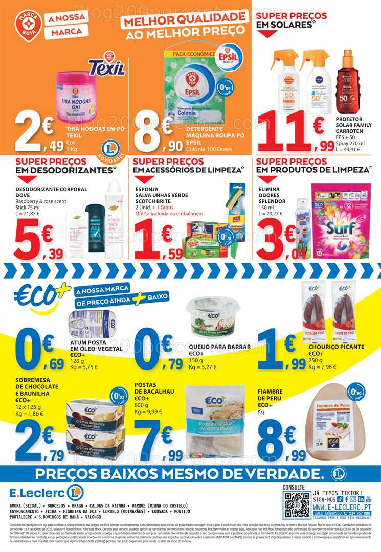 Antevisão Folheto E-LECLERC Promoções Fim de Semana - 1 a 3 agosto all