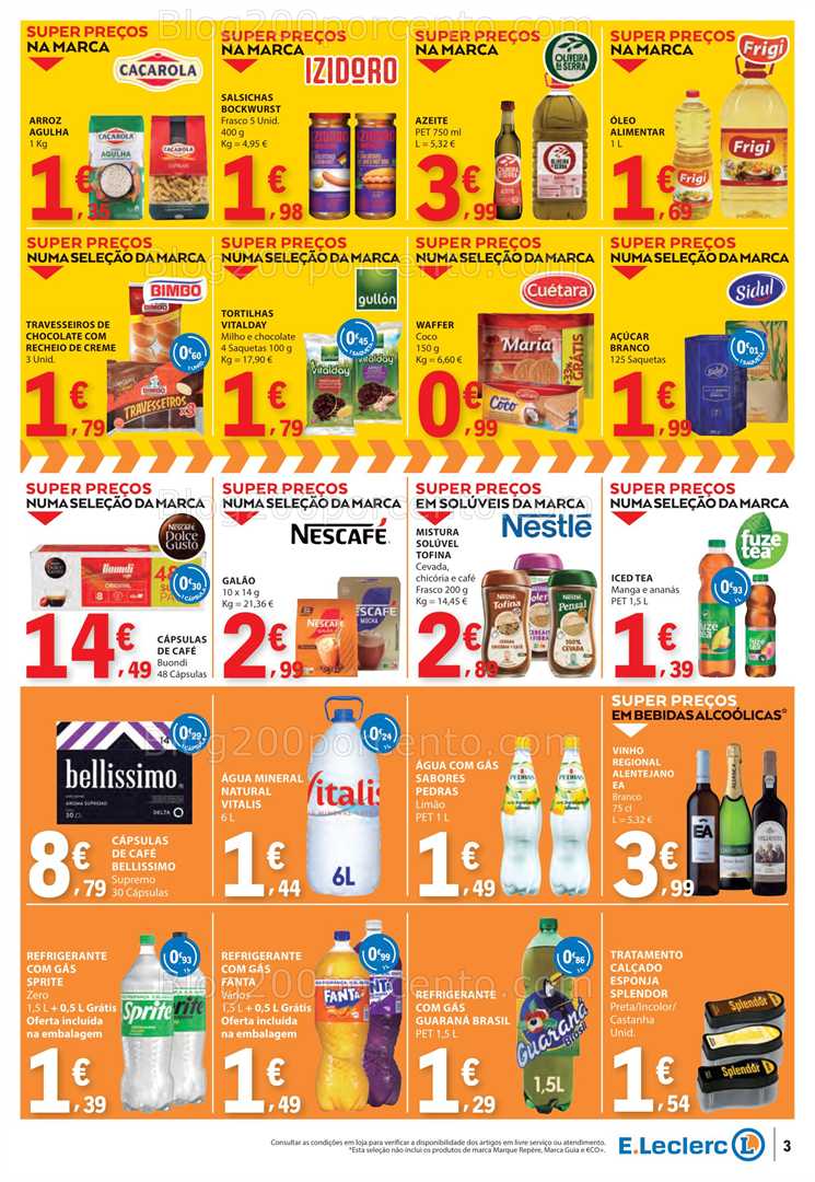 Antevisão Folheto E-LECLERC Fim de Semana Promoções de 8 a 10 agosto all