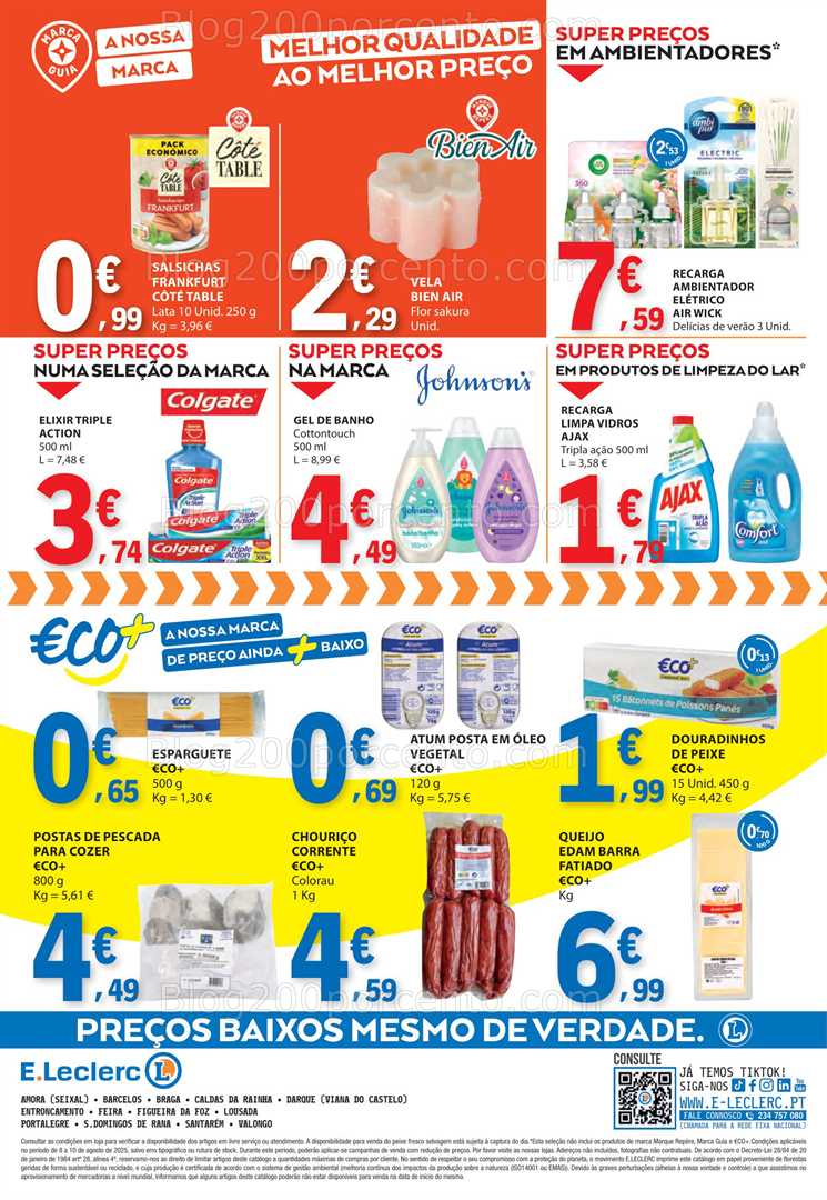 Antevisão Folheto E-LECLERC Fim de Semana Promoções de 8 a 10 agosto all