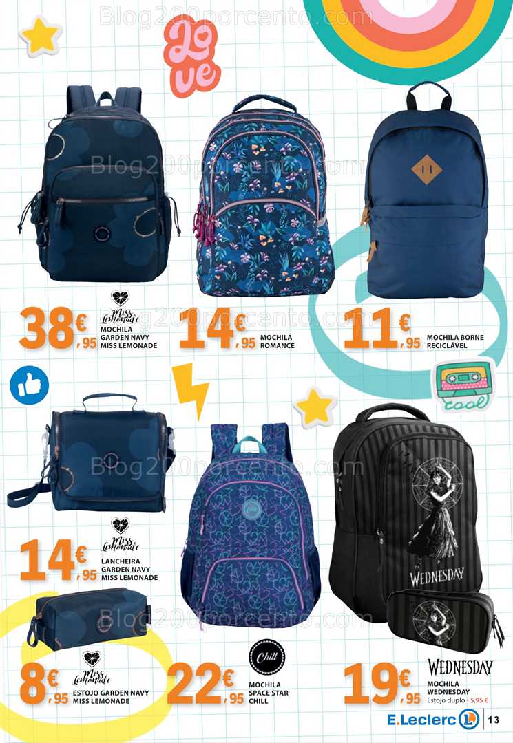 Antevisão Folheto E-LECLERC Regresso às Aulas Promoções de 5 agosto a 14 setembro all