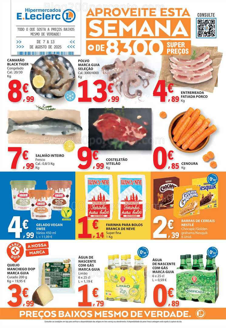 Antevisão Folheto E-LECLERC Promoções de 7 a 13 agosto all