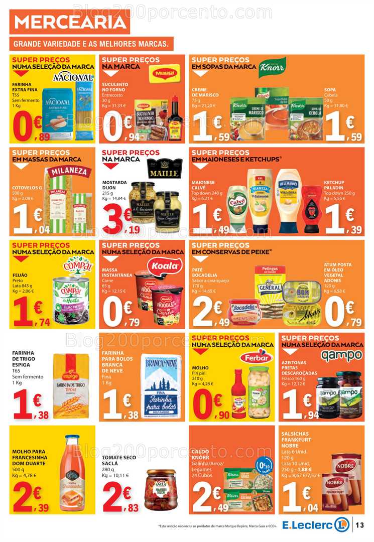 Antevisão Folheto E-LECLERC Promoções de 7 a 13 agosto all