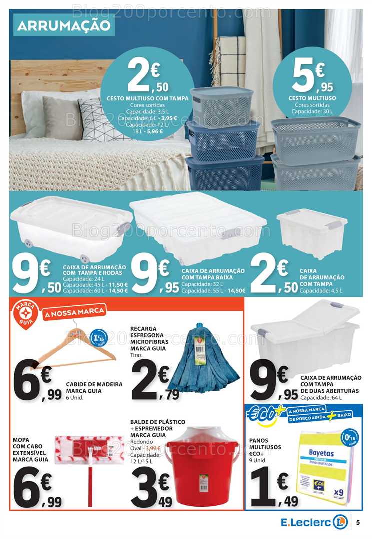 Antevisão Folheto E-LECLERC Bazar Promoções de 31 julho a 13 agosto all