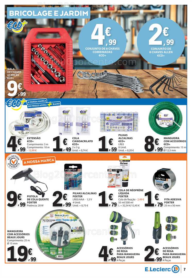 Antevisão Folheto E-LECLERC Bazar Promoções de 31 julho a 13 agosto all