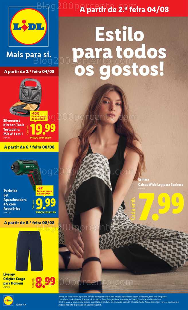 Antevisão Folheto LIDL Especial Moda Promoções de 4 a 10 agosto moda