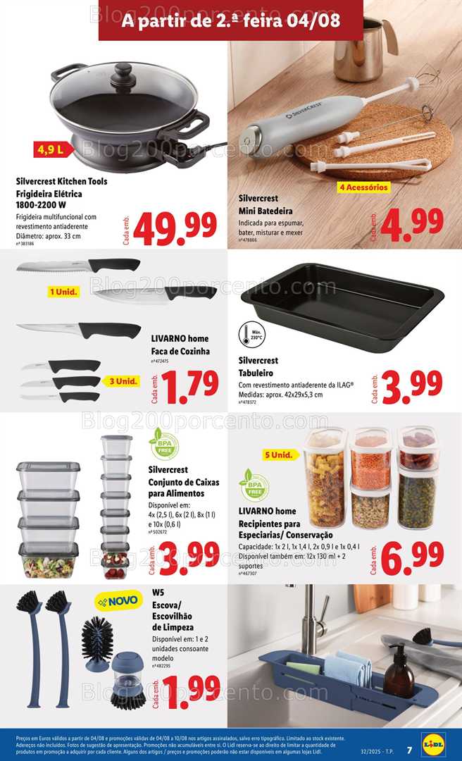 Antevisão Folheto LIDL Especial Cozinha Promoções de 4 a 10 agosto cozinha