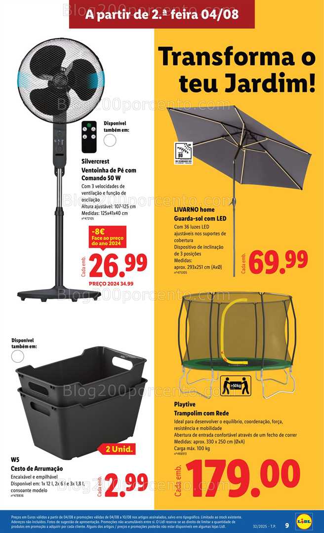 Antevisão Folheto LIDL Especial Organização Promoções de 4 a 14 agosto organização