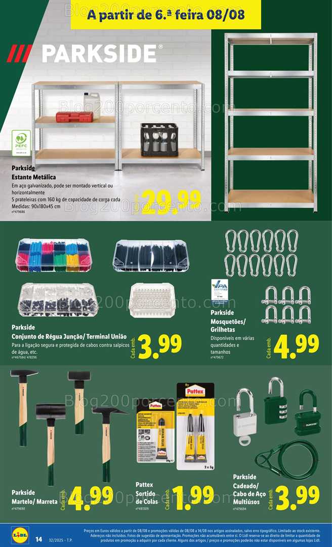 Antevisão Folheto LIDL Especial Organização Promoções de 4 a 14 agosto organização