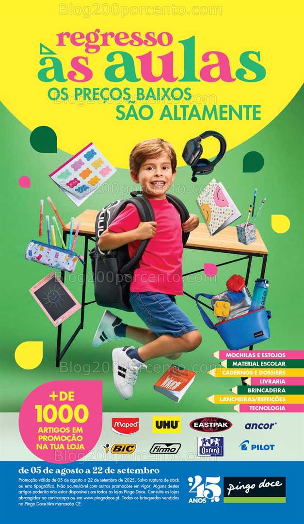 Antevisão Folheto PINGO DOCE Regresso às Aulas Promoções de 5 agosto a 22 setembro all