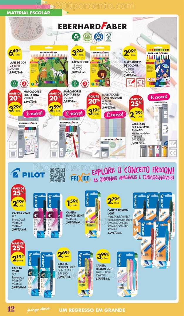 Antevisão Folheto PINGO DOCE Regresso às Aulas Promoções de 5 agosto a 22 setembro all