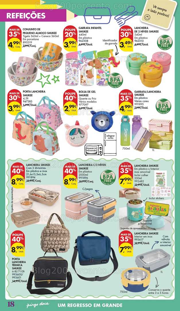 Antevisão Folheto PINGO DOCE Regresso às Aulas Promoções de 5 agosto a 22 setembro all