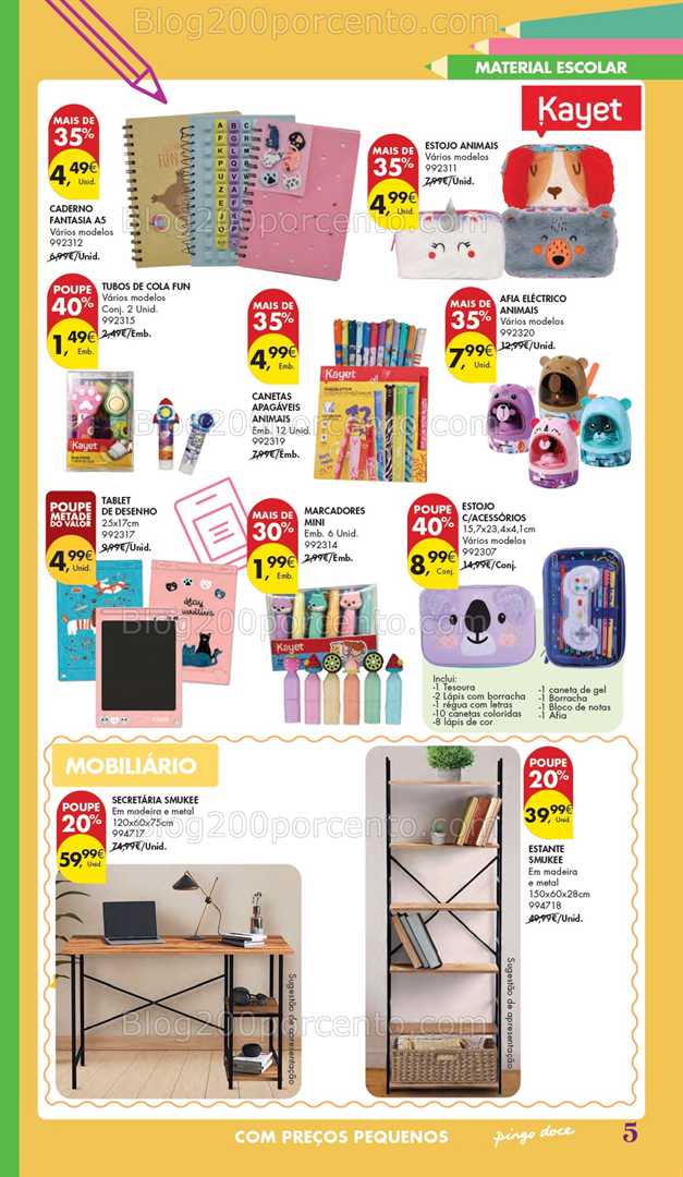 Antevisão Folheto PINGO DOCE Regresso às Aulas Promoções de 5 agosto a 22 setembro all