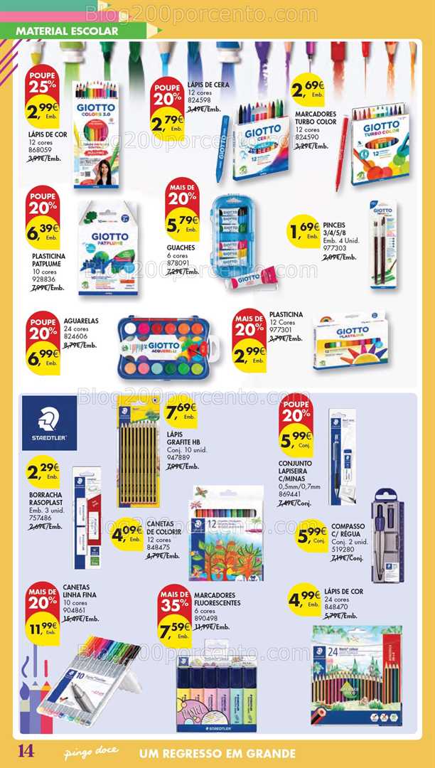 Antevisão Folheto PINGO DOCE Hiper Regresso às Aulas Promoções de 5 agosto a 22 setembro all