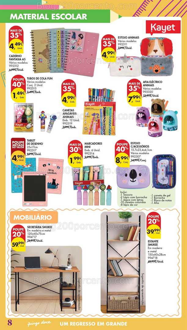Antevisão Folheto PINGO DOCE Hiper Regresso às Aulas Promoções de 5 agosto a 22 setembro all