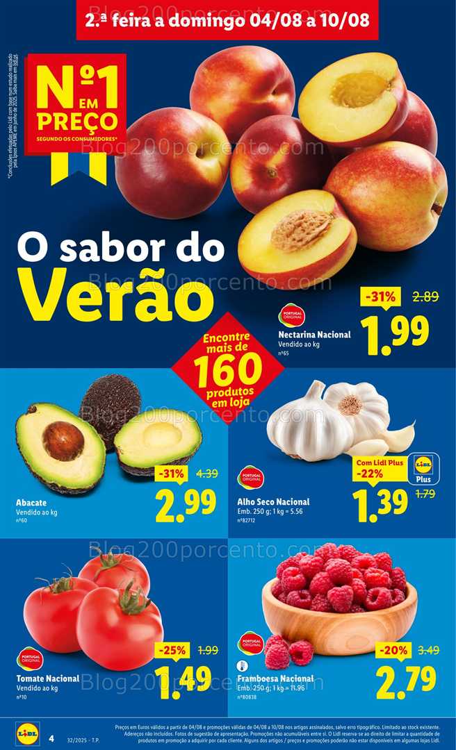 Antevisão Folheto LIDL Frescos Promoções de 4 a 10 agosto frescos
