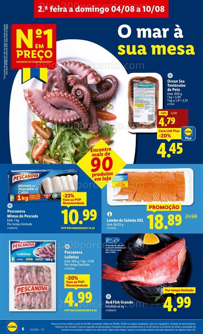 Antevisão Folheto LIDL Frescos Promoções de 4 a 10 agosto frescos