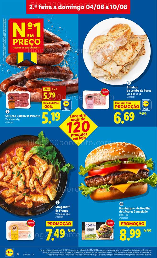 Antevisão Folheto LIDL Frescos Promoções de 4 a 10 agosto frescos