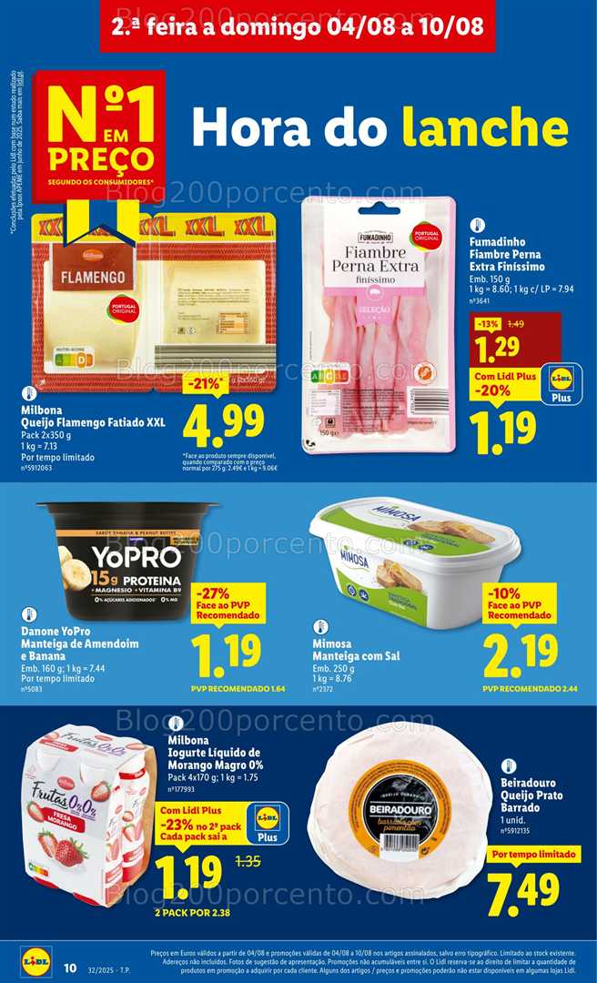 Antevisão Folheto LIDL Frescos Promoções de 4 a 10 agosto frescos