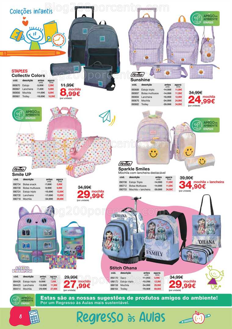 Antevisão Folheto STAPLES Regresso às Aulas Promoções de 18 agosto a 25 setembro all