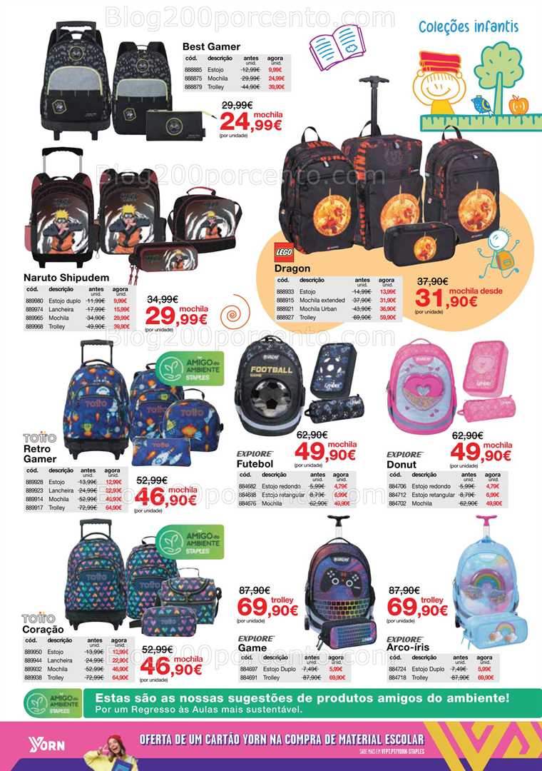 Antevisão Folheto STAPLES Regresso às Aulas Promoções de 18 agosto a 25 setembro all