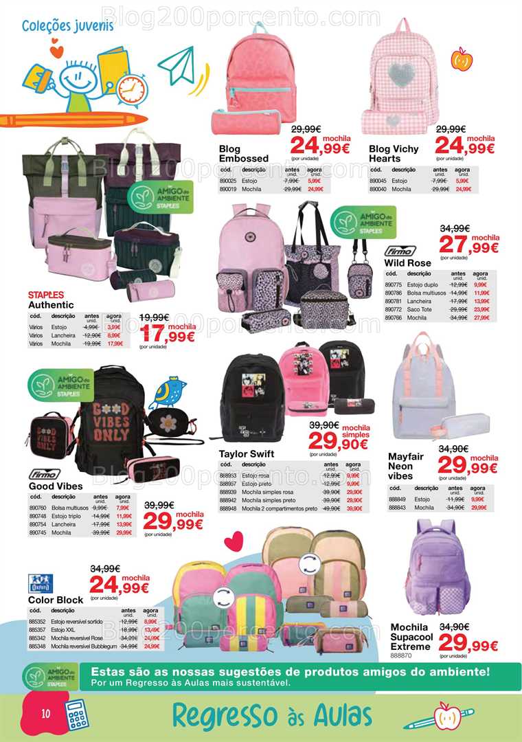 Antevisão Folheto STAPLES Regresso às Aulas Promoções de 18 agosto a 25 setembro all