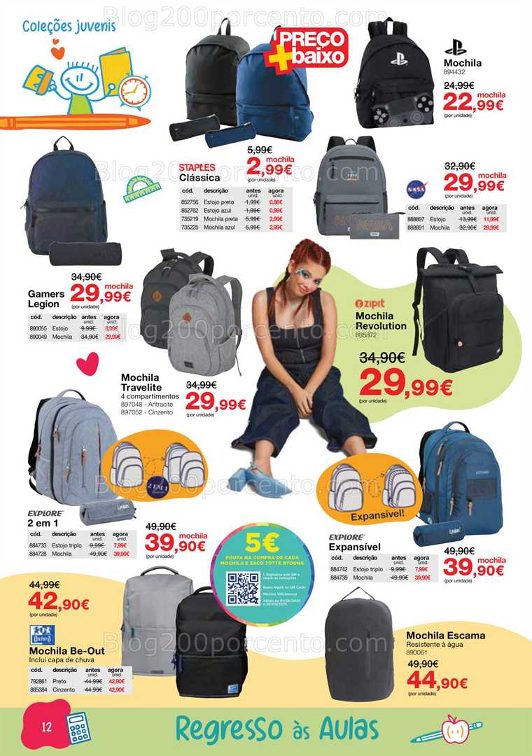 Antevisão Folheto STAPLES Regresso às Aulas Promoções de 18 agosto a 25 setembro all