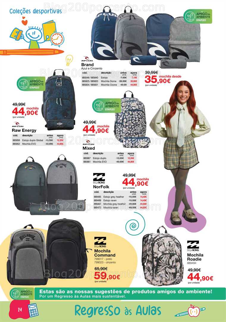 Antevisão Folheto STAPLES Regresso às Aulas Promoções de 18 agosto a 25 setembro all