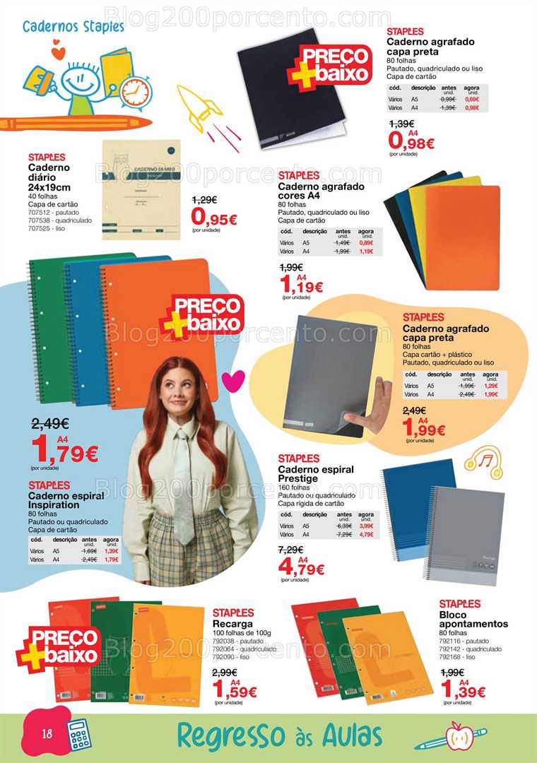 Antevisão Folheto STAPLES Regresso às Aulas Promoções de 18 agosto a 25 setembro all