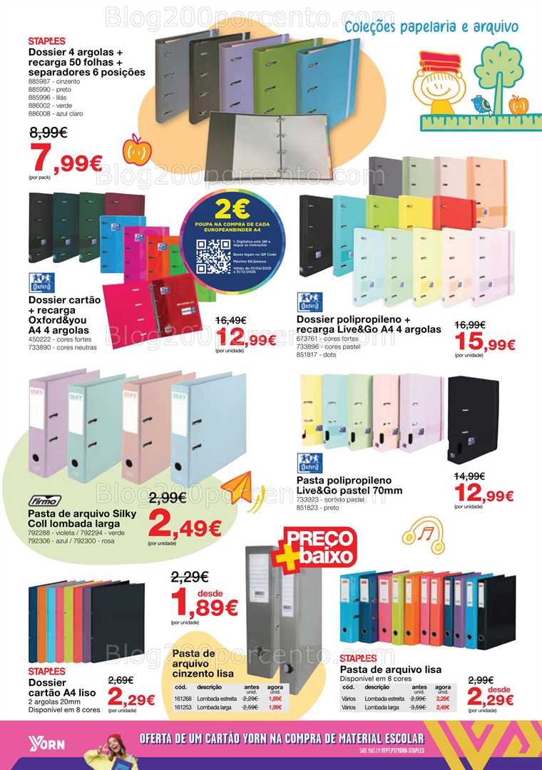 Antevisão Folheto STAPLES Regresso às Aulas Promoções de 18 agosto a 25 setembro all