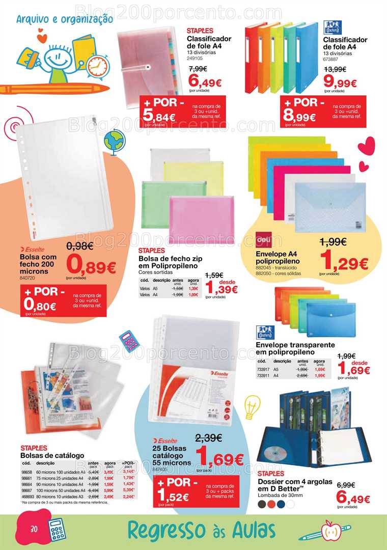 Antevisão Folheto STAPLES Regresso às Aulas Promoções de 18 agosto a 25 setembro all