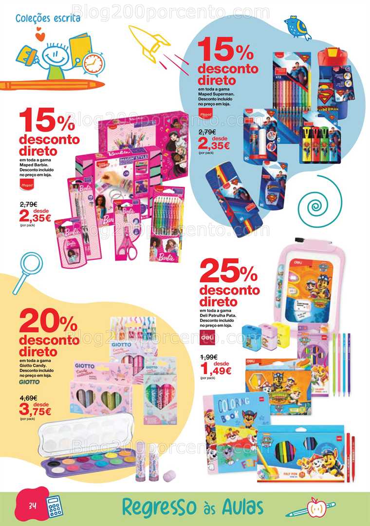 Antevisão Folheto STAPLES Regresso às Aulas Promoções de 18 agosto a 25 setembro all