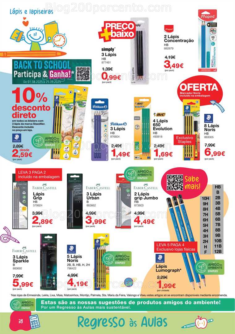 Antevisão Folheto STAPLES Regresso às Aulas Promoções de 18 agosto a 25 setembro all