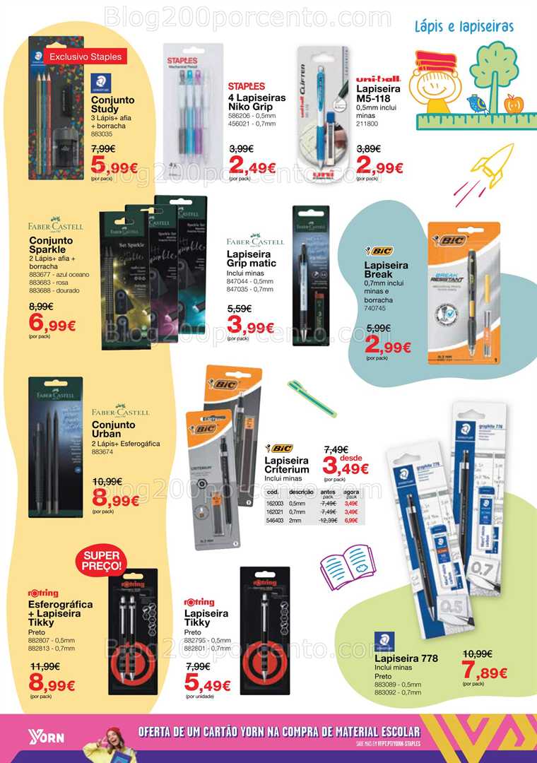 Antevisão Folheto STAPLES Regresso às Aulas Promoções de 18 agosto a 25 setembro all