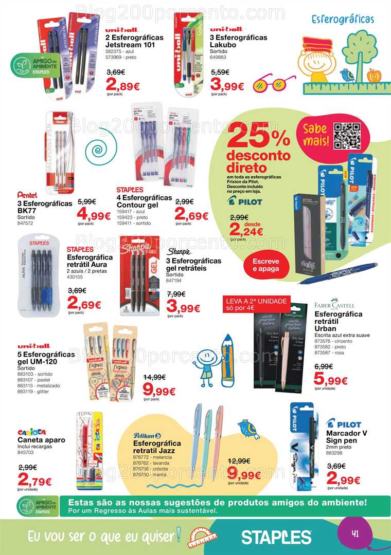 Antevisão Folheto STAPLES Regresso às Aulas Promoções de 18 agosto a 25 setembro all