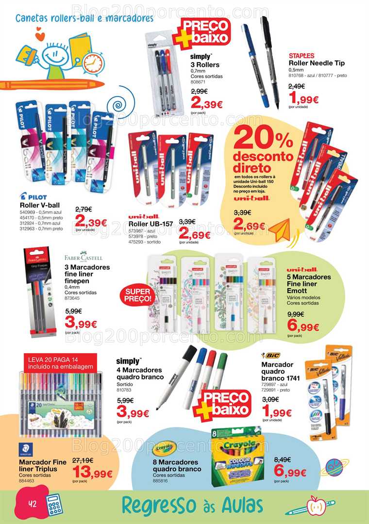Antevisão Folheto STAPLES Regresso às Aulas Promoções de 18 agosto a 25 setembro all