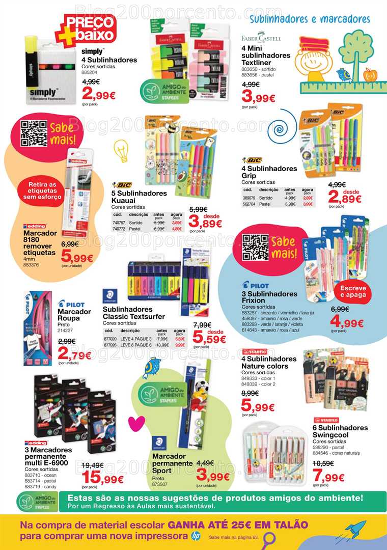 Antevisão Folheto STAPLES Regresso às Aulas Promoções de 18 agosto a 25 setembro all