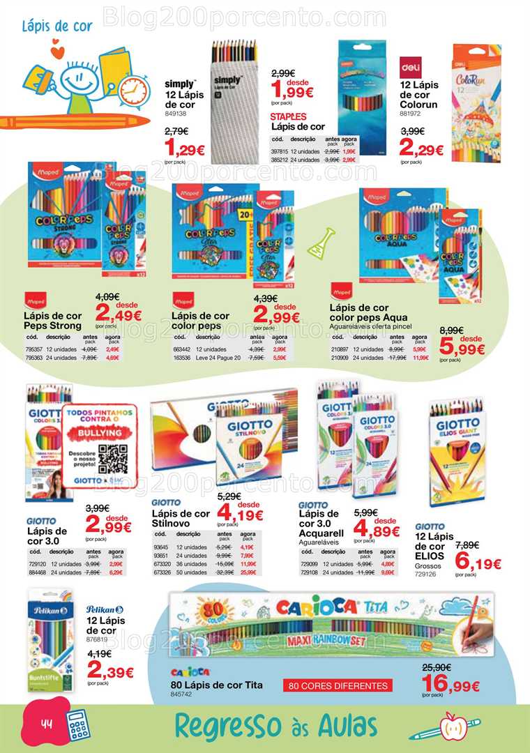Antevisão Folheto STAPLES Regresso às Aulas Promoções de 18 agosto a 25 setembro all