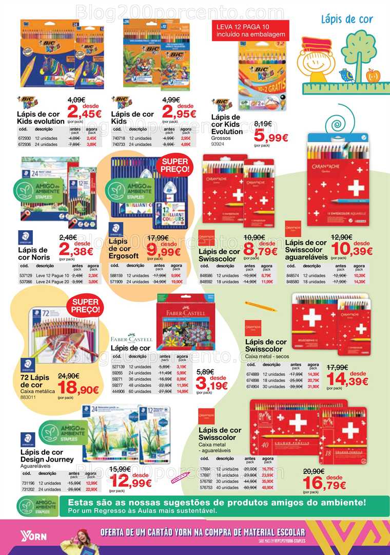 Antevisão Folheto STAPLES Regresso às Aulas Promoções de 18 agosto a 25 setembro all