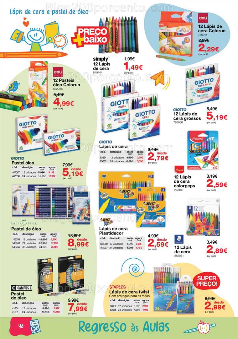 Antevisão Folheto STAPLES Regresso às Aulas Promoções de 18 agosto a 25 setembro all