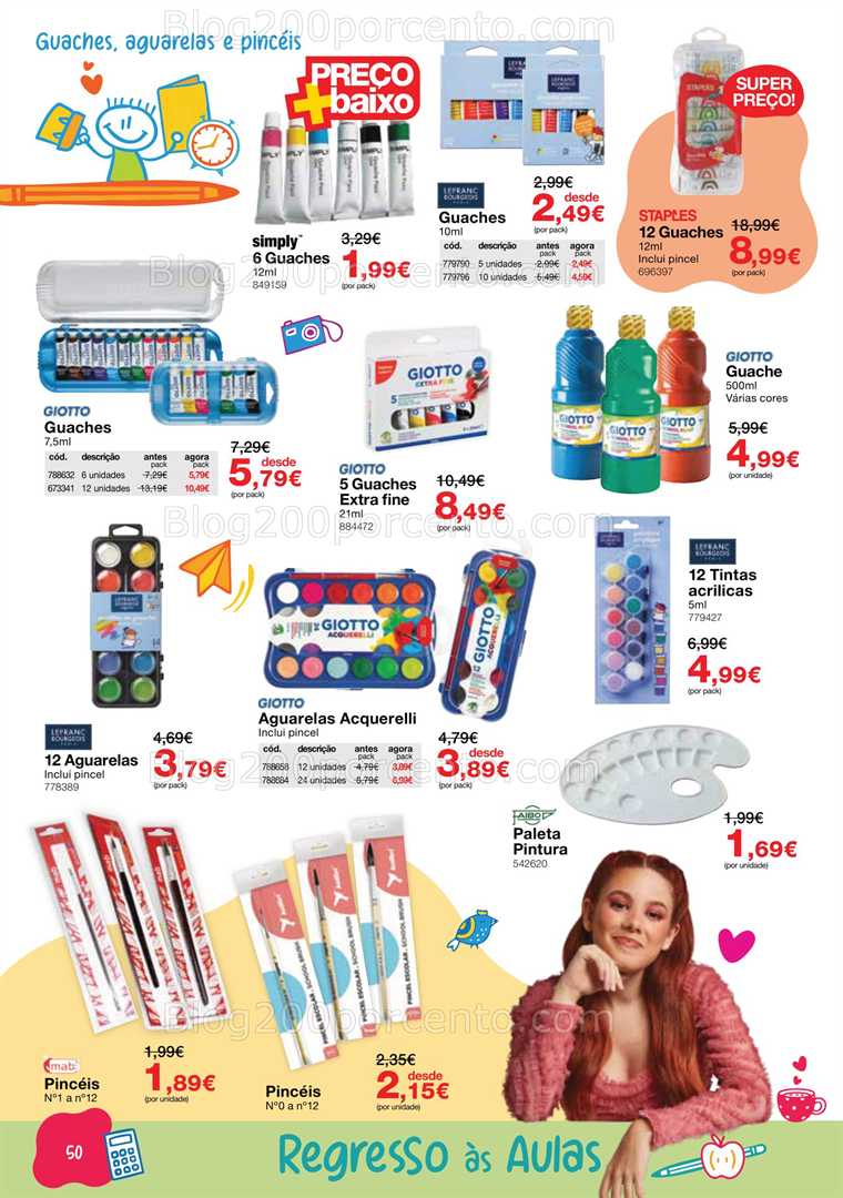 Antevisão Folheto STAPLES Regresso às Aulas Promoções de 18 agosto a 25 setembro all