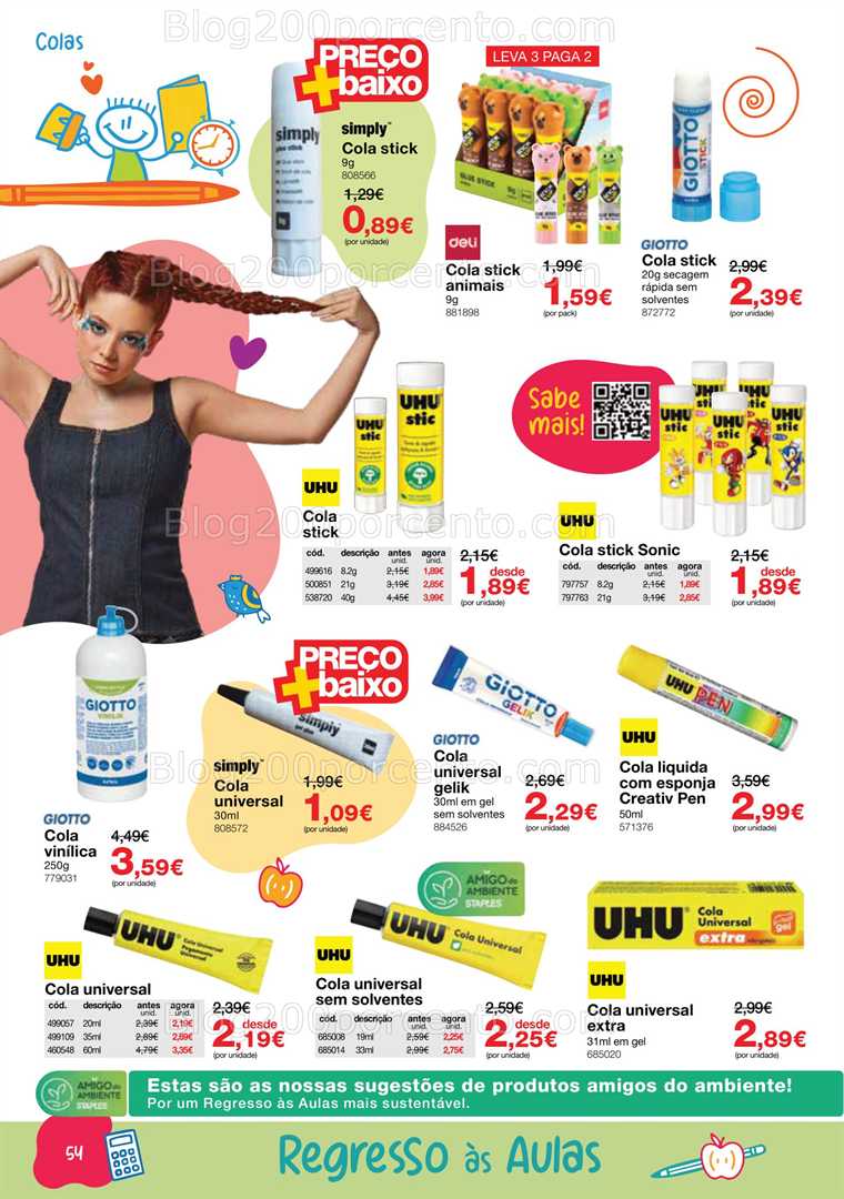 Antevisão Folheto STAPLES Regresso às Aulas Promoções de 18 agosto a 25 setembro all