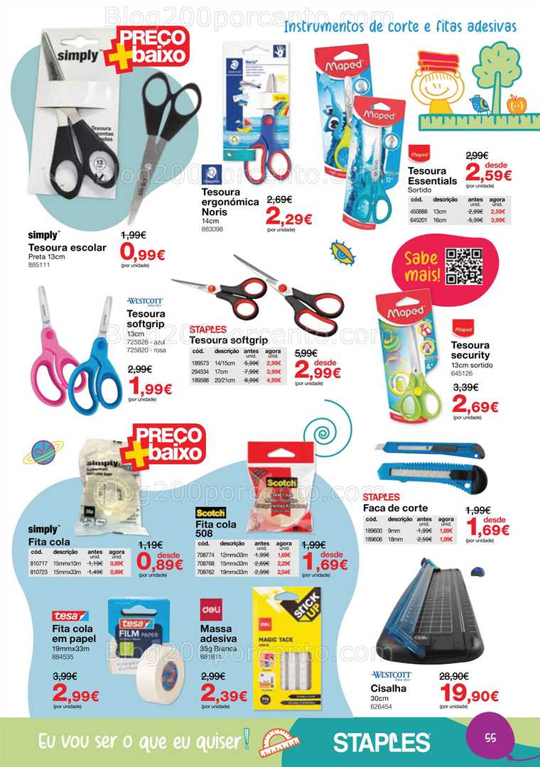 Antevisão Folheto STAPLES Regresso às Aulas Promoções de 18 agosto a 25 setembro all