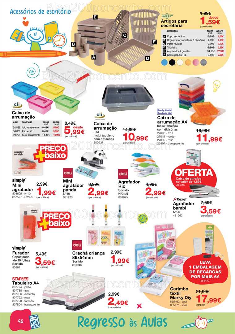 Antevisão Folheto STAPLES Regresso às Aulas Promoções de 18 agosto a 25 setembro all