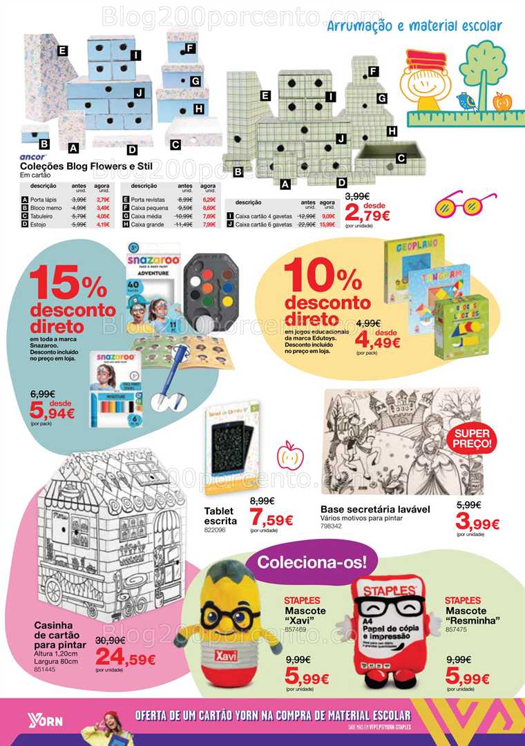 Antevisão Folheto STAPLES Regresso às Aulas Promoções de 18 agosto a 25 setembro all