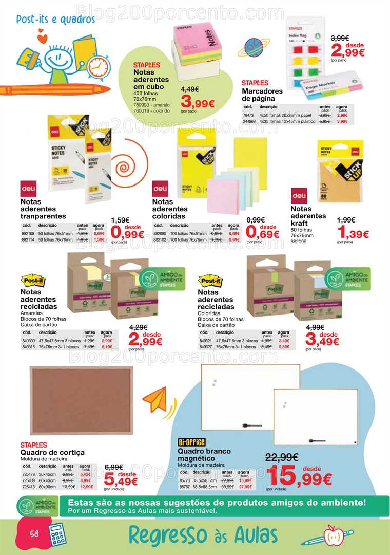 Antevisão Folheto STAPLES Regresso às Aulas Promoções de 18 agosto a 25 setembro all